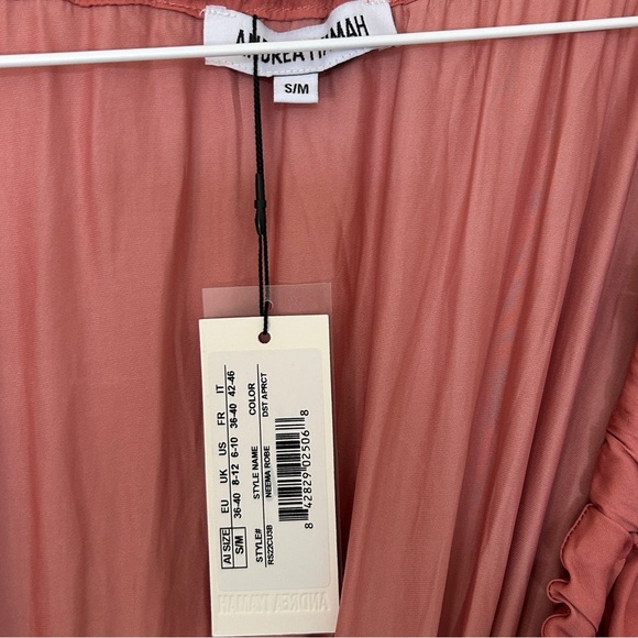 Andrea Iyamah Neema Robe Maxi Dress Dusty Apricot NWT - Picture 6 of 7